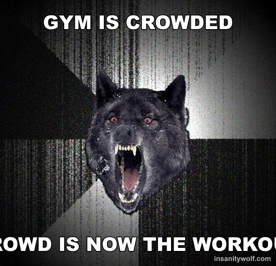 Insanity Wolf: GYM IS CROWDED - CROWD IS NOW THE WORKOUT